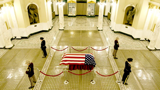 Casket in Rotunda